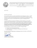 Commissioner Cerio Correspondence to the CRC - April 20, 2017